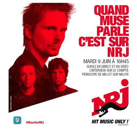 Muse "en exclusivité mondiale" sur NRJ