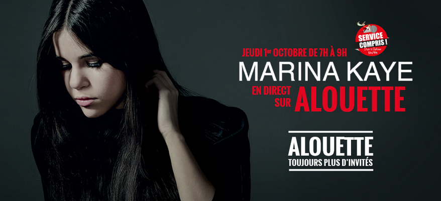 Marina Kaye dans les studios d'Alouette