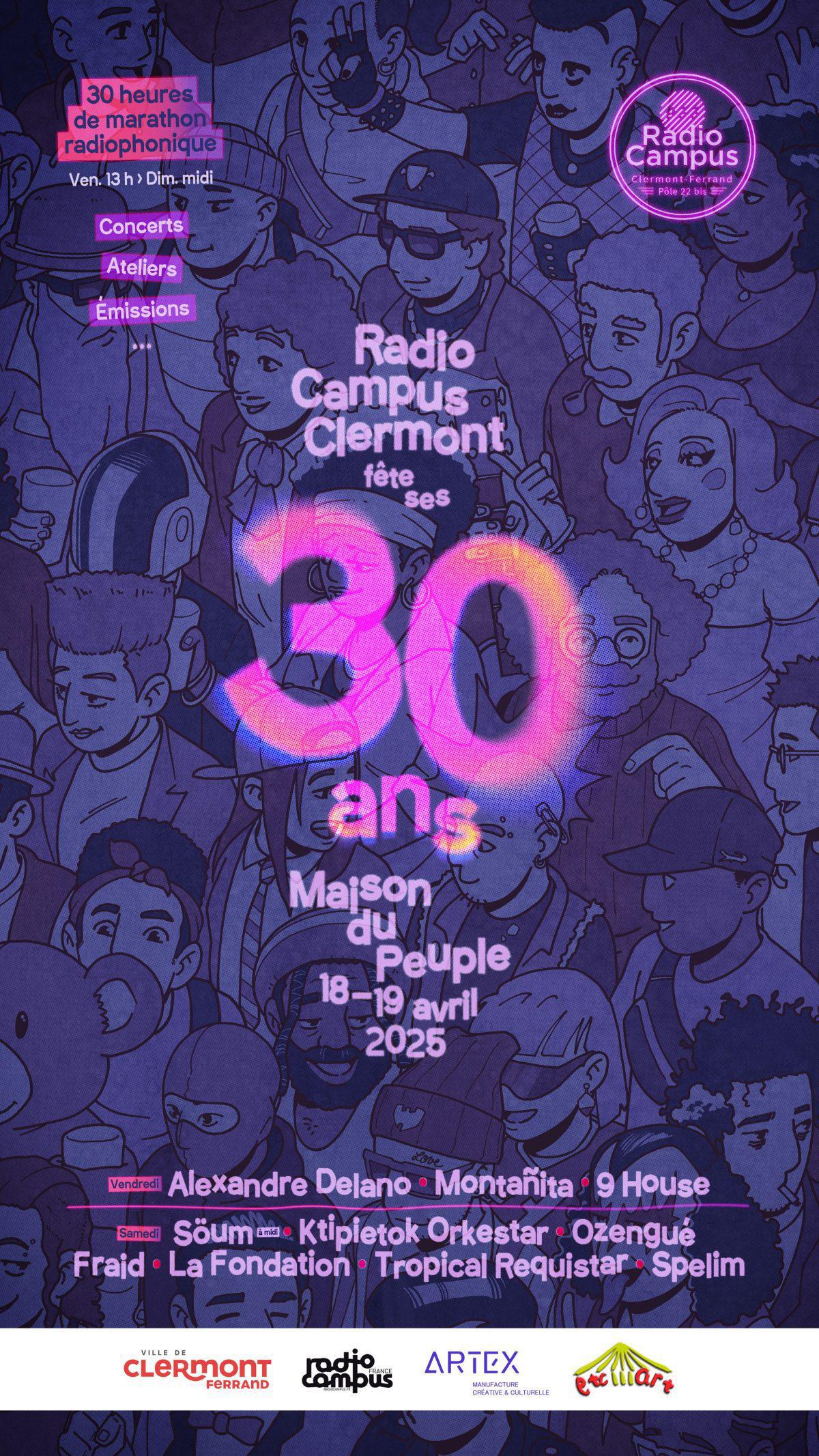 Radio Campus Clermont célèbre ses 30 ans en 30 heures d’antenne