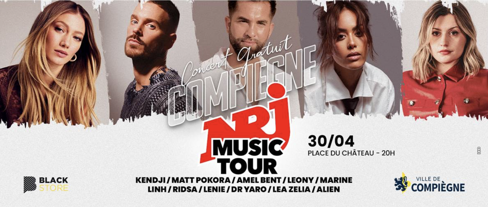 Le NRJ Music Tour fait étape à Compiègne le 30 avril