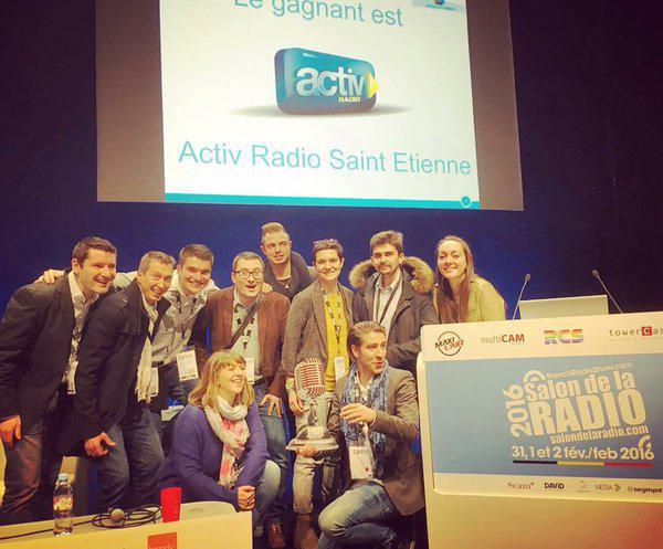 L'équipe de Activ Radio en force au Salon de la Radio pour recevoir son Prix ON'R © Twitter Jérôme Jarny