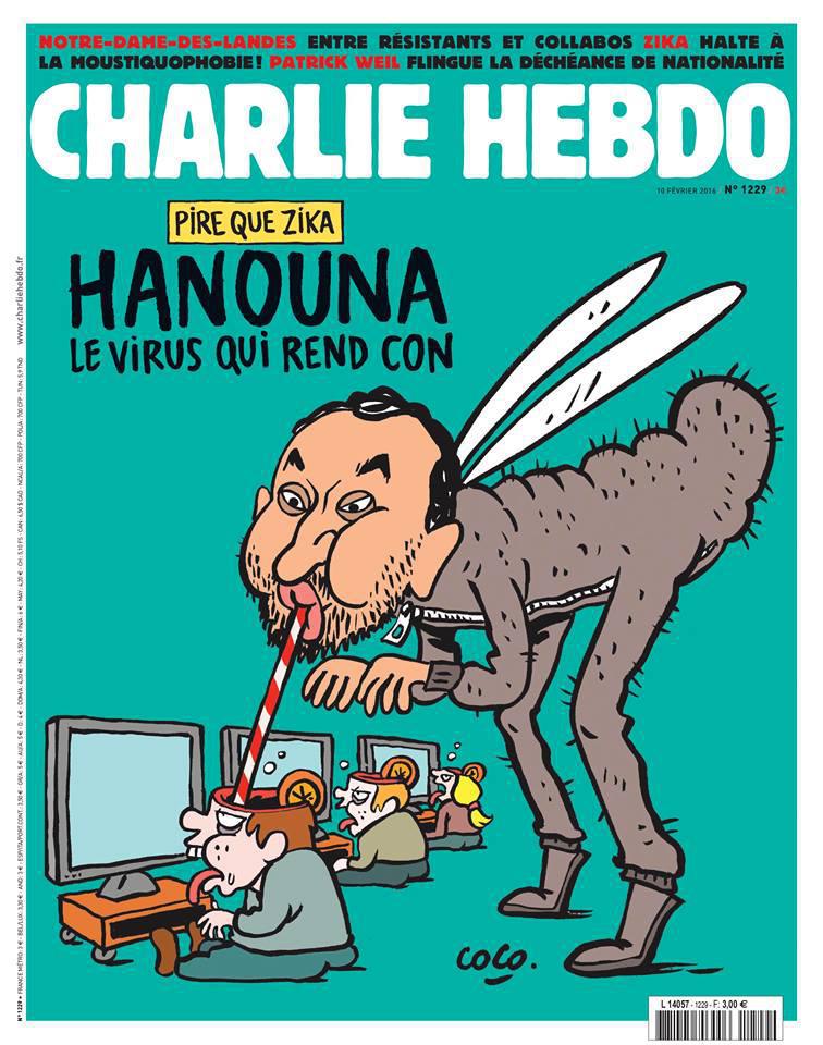 Hanouna Severement Caricature Par Charlie Hebdo