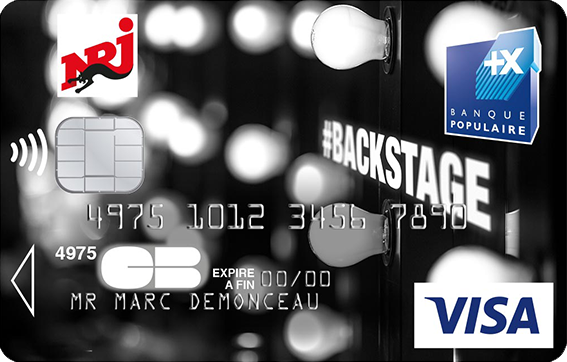 La carte NRJ Banque Pop' plonge au coeur des Backstages