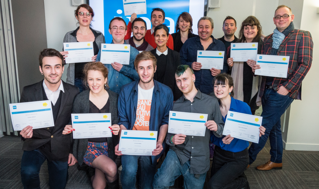 Les 14 alternants du CQP Animateurs radio ont obtenu leur diplôme.