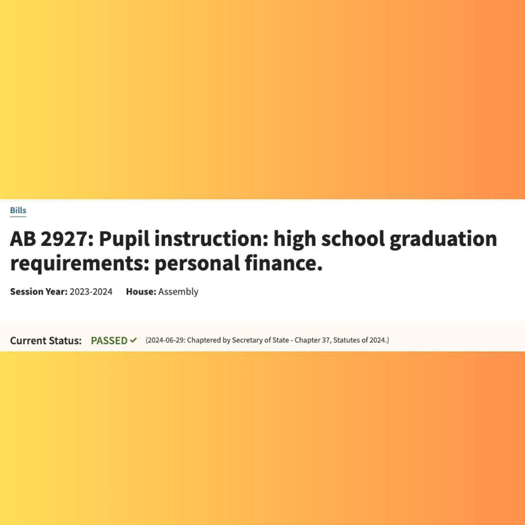 California Mandates Financial Literacy for High School Graduation