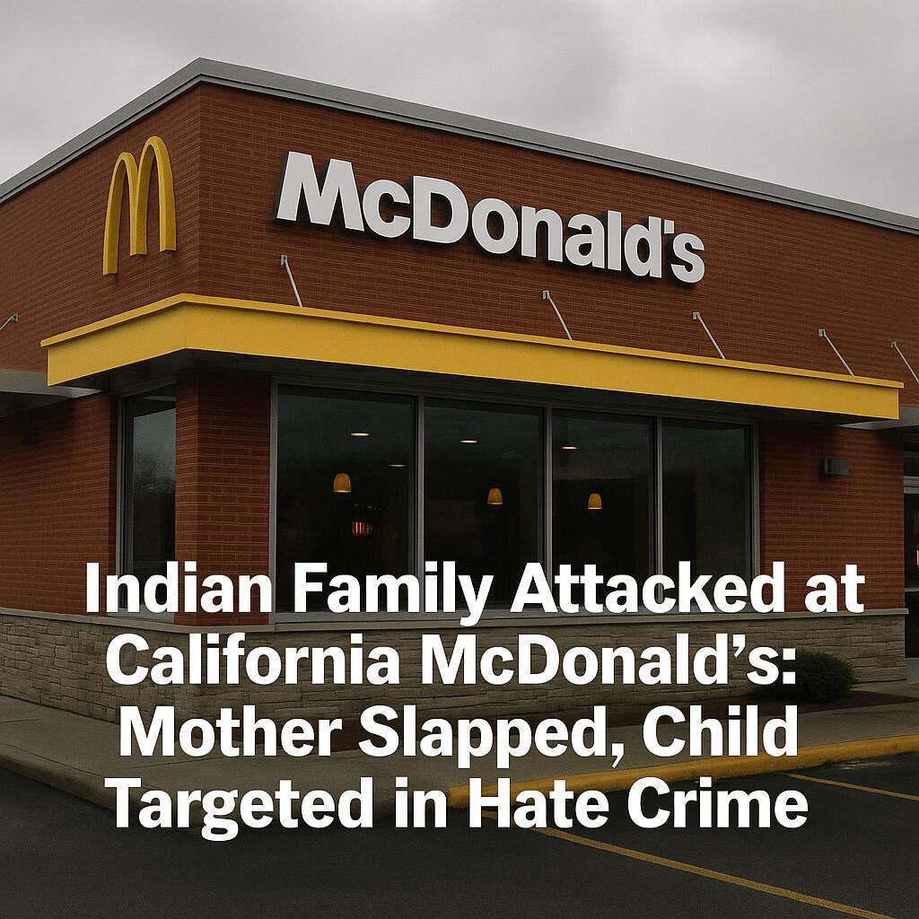 "You Indians Need to Go Back": Indian Family Targeted — Mother Slapped, Daughter Attacked in California McDonald’s Hate Crime