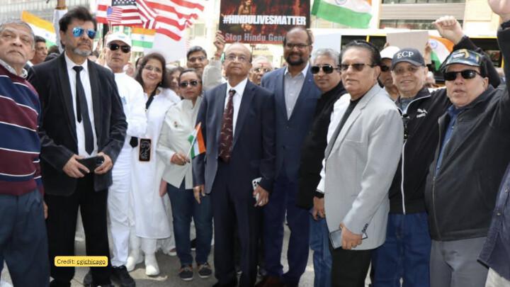 Why Indian Americans Gathered Outside Pakistan’s Consulate in Chicago