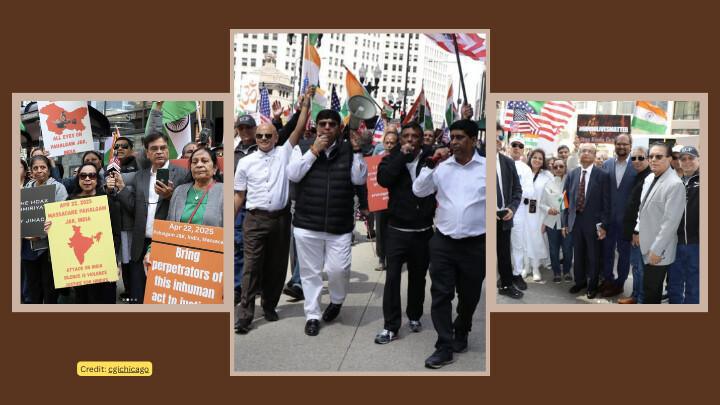 Why Indian Americans Gathered Outside Pakistan’s Consulate in Chicago