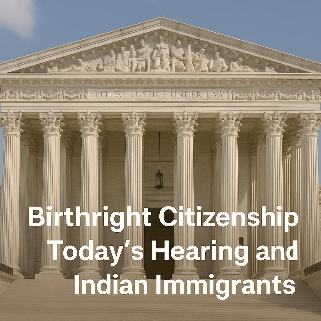 Supreme Court Takes Up Birthright Citizenship: What Indian Immigrants Need to Know After Today’s Hearing