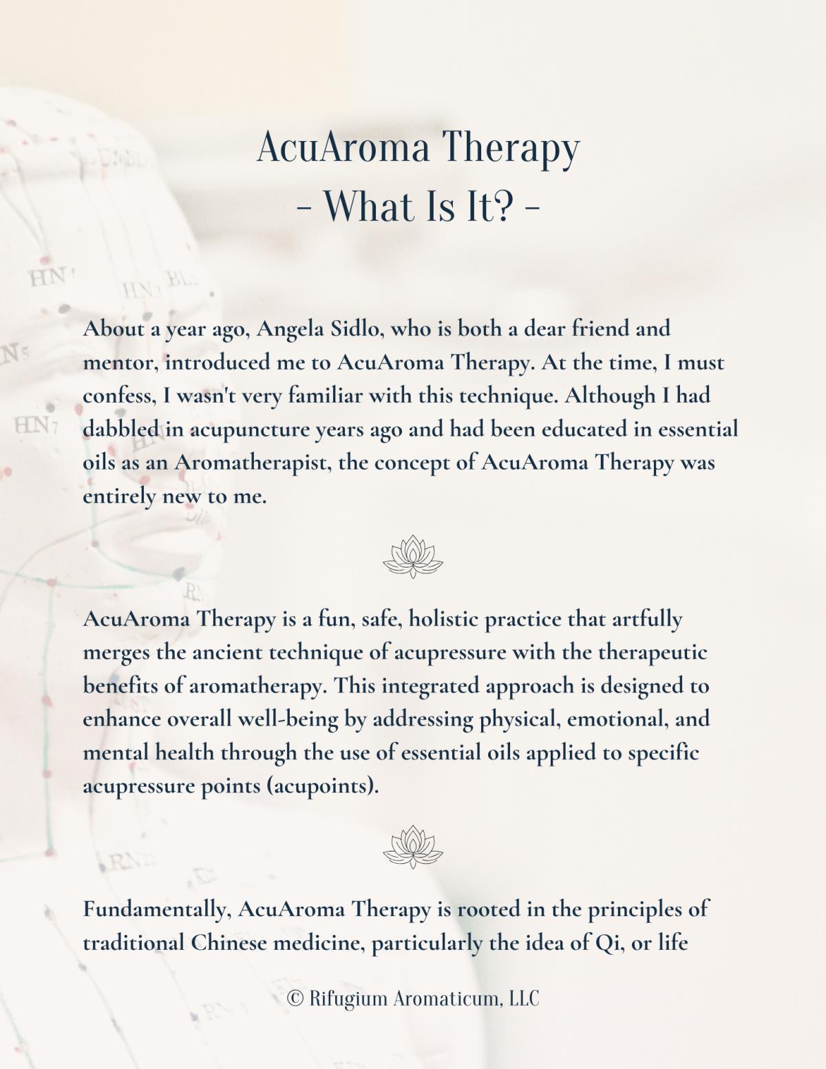 Introduction to AcuAroma Therapy