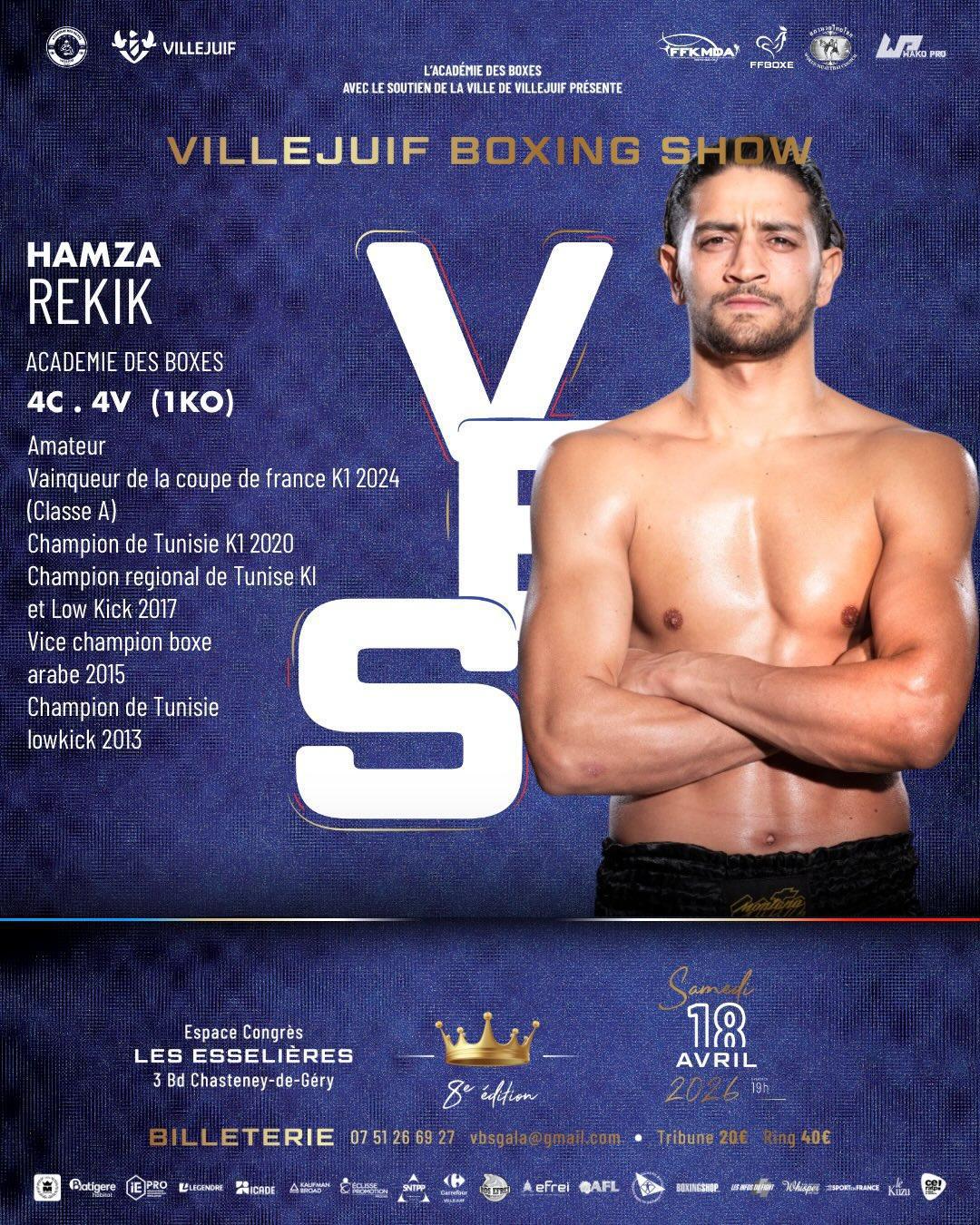 👑 VBS 8 - HAMZA REKIK AFFRONTE WALID TLEMSANI AU VILLEJUIF BOXING SHOW #8
