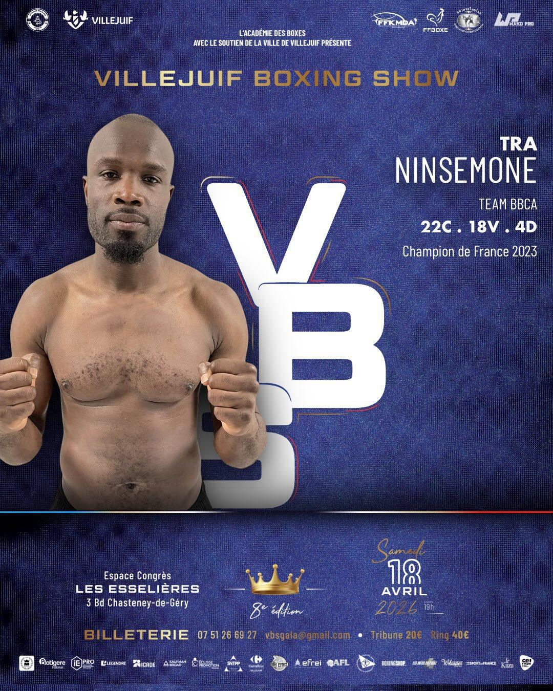 👑 VBS 8 - COQUET VS NINSEMONE POUR LA CEINTURE DU VILLEJUIF BOXING SHOW #8