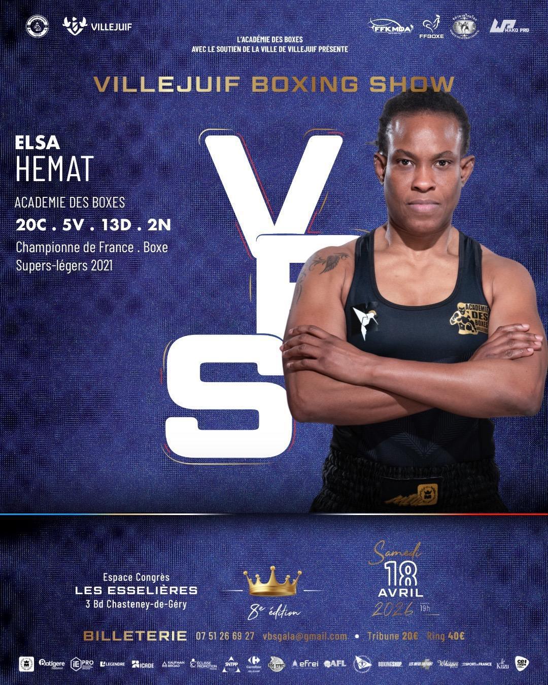 👑 VBS 8 | Elsa Hemat : 10 rounds pour la ceinture WBF Internationale 