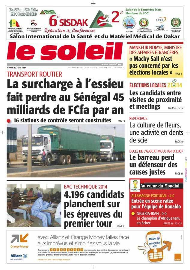 LES BREVES DU QUOTIDIEN LE SOLEIL DE CE MARDI