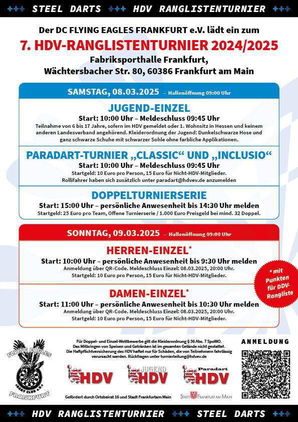 7. HDV Ranglistenturnier Steeldart 7. HDV Ranglistenturnier Steeldart