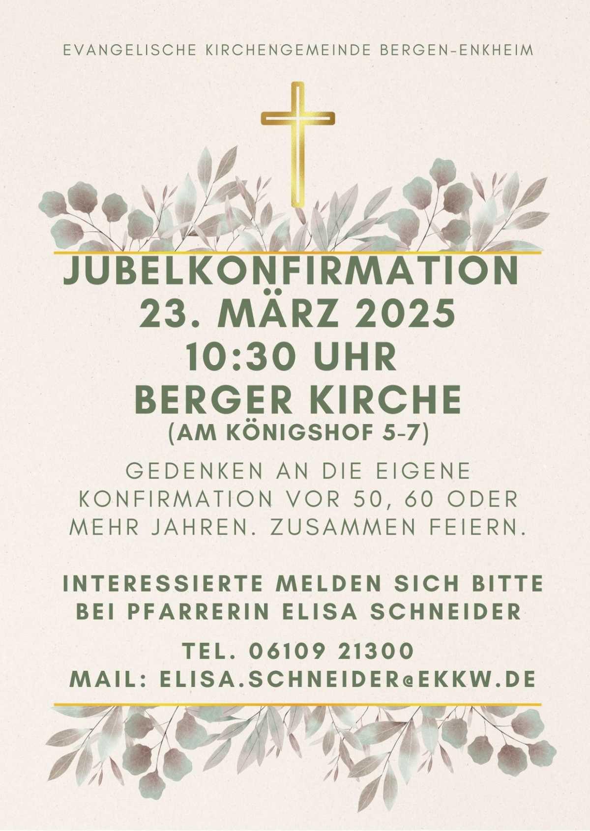 Jubelkonfirmation 23. März