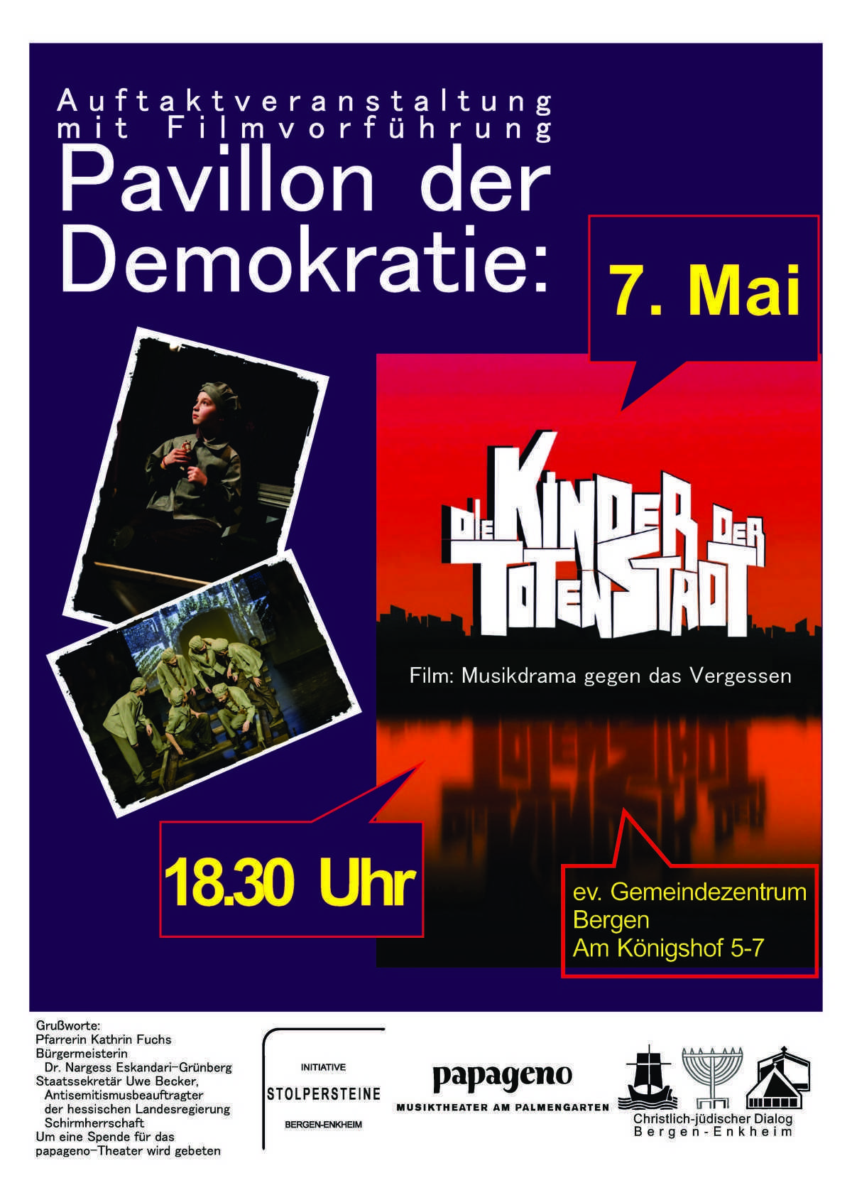 Auftaktveranstaltung zum Pavillon der Demokratie in Bergen-Enkheim "Die Kinder der toten Stadt "