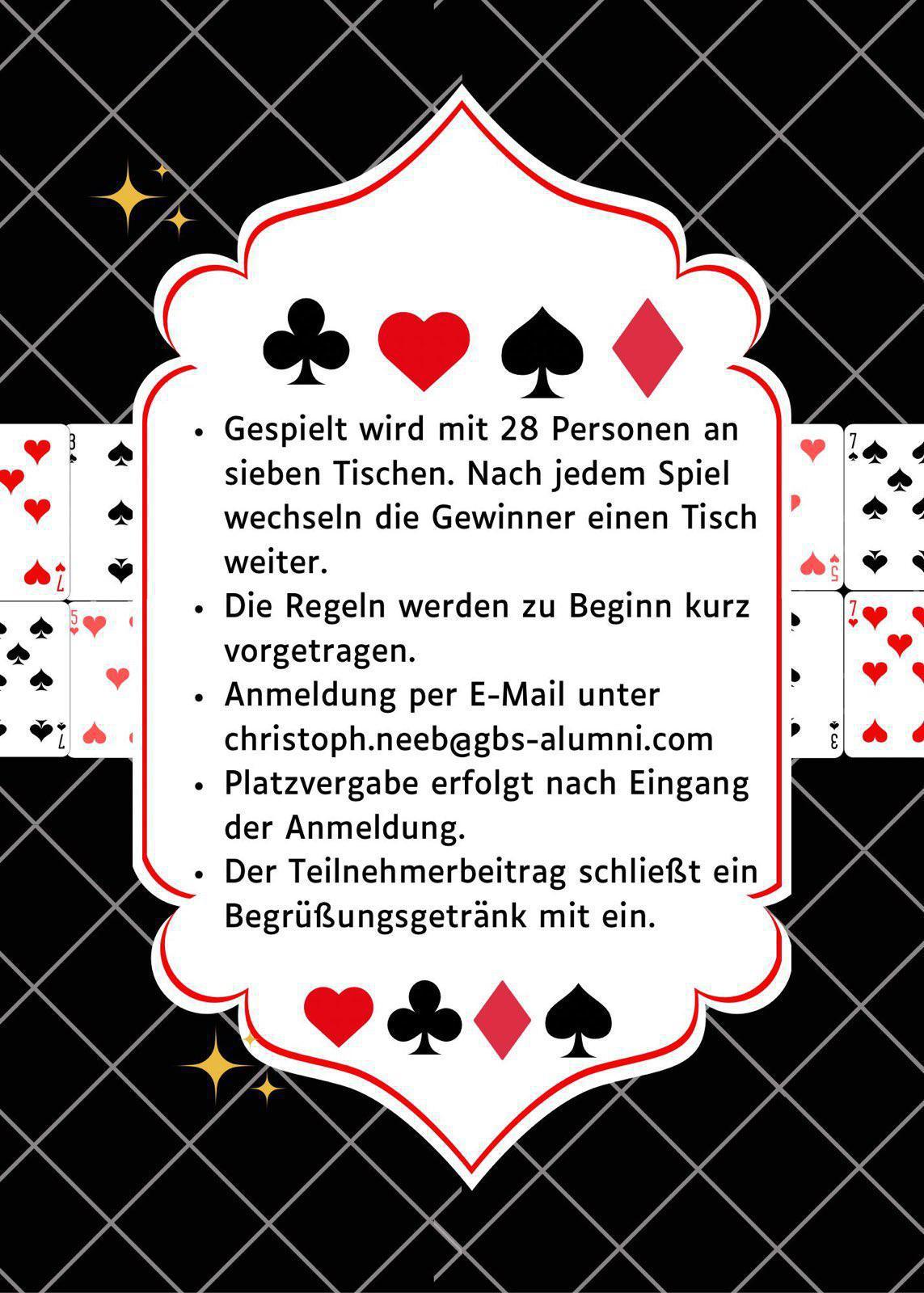 Doppelkopf Turnier im Chockolino: Jetzt anmelden! 🎉 Doppelkopf Turnier im Chockolino: Jetzt anmelden! 🎉