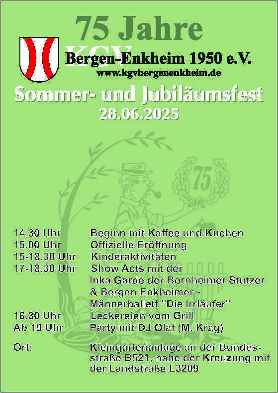 75. Jahre KGV Bergen-Enkheim 75. Jahre KGV Bergen-Enkheim