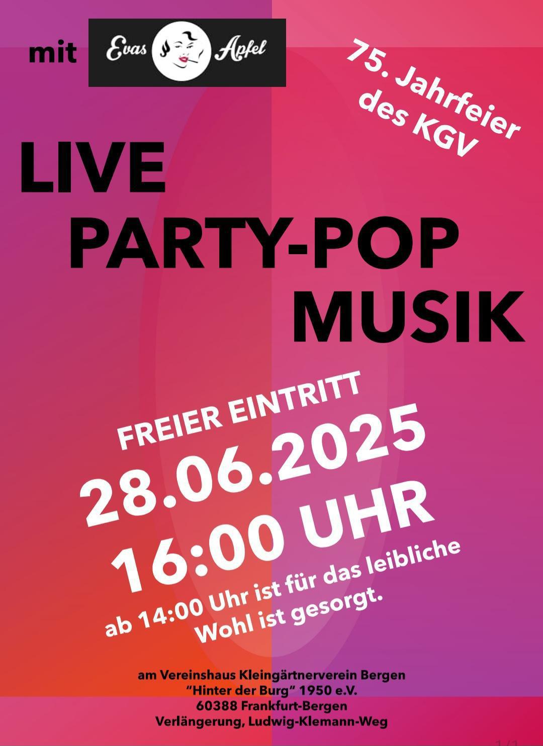 75. Jahrfeier des KGV "Hinter der Burg"