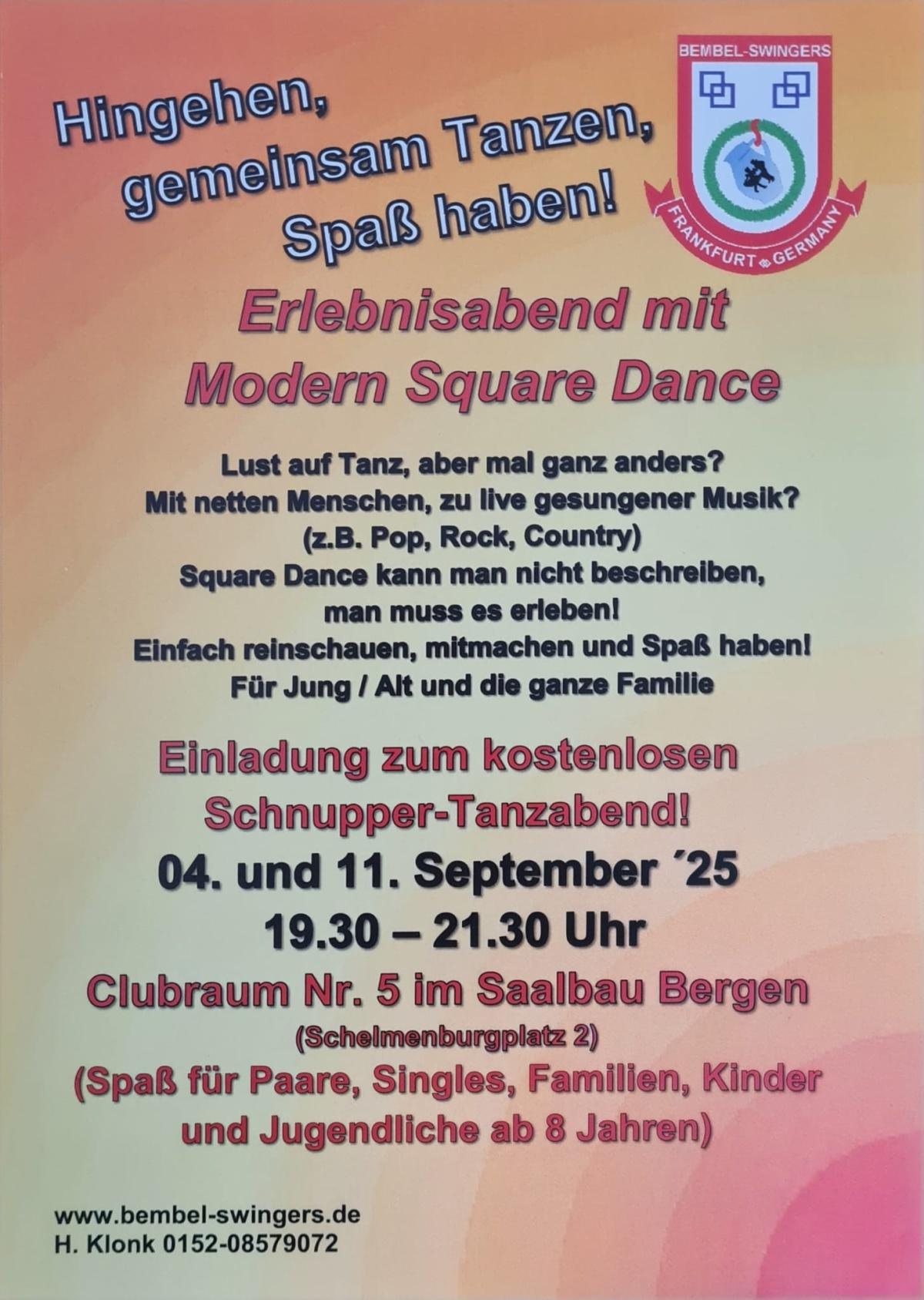 Schnupperabend Square Dance