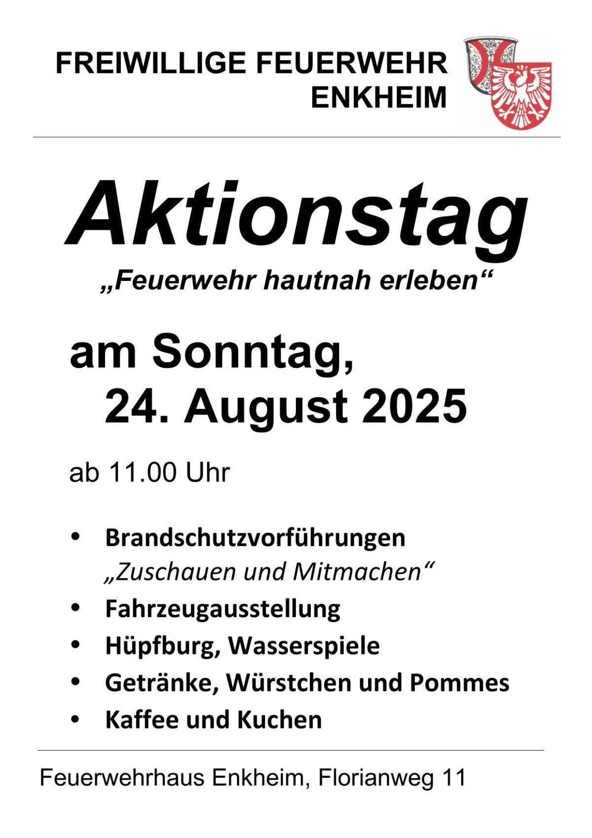 🚒 Feuerwehr hautnah erleben!