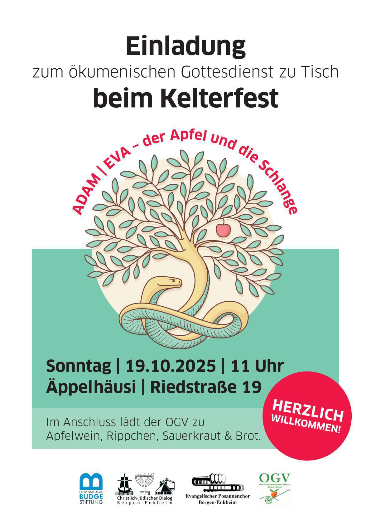Ökumenischen Gottesdienst zu Tisch beim Kelterfest