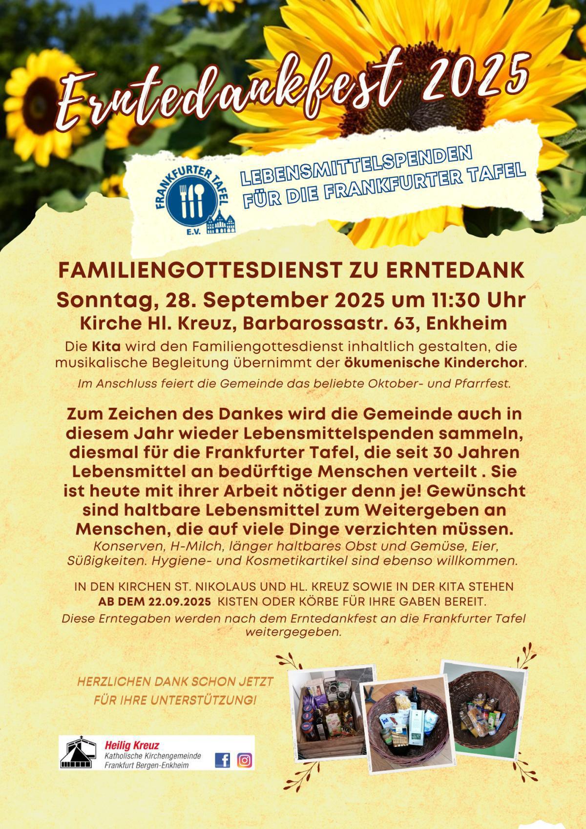 Lebensmittelspenden für die Frankfurter Tafel