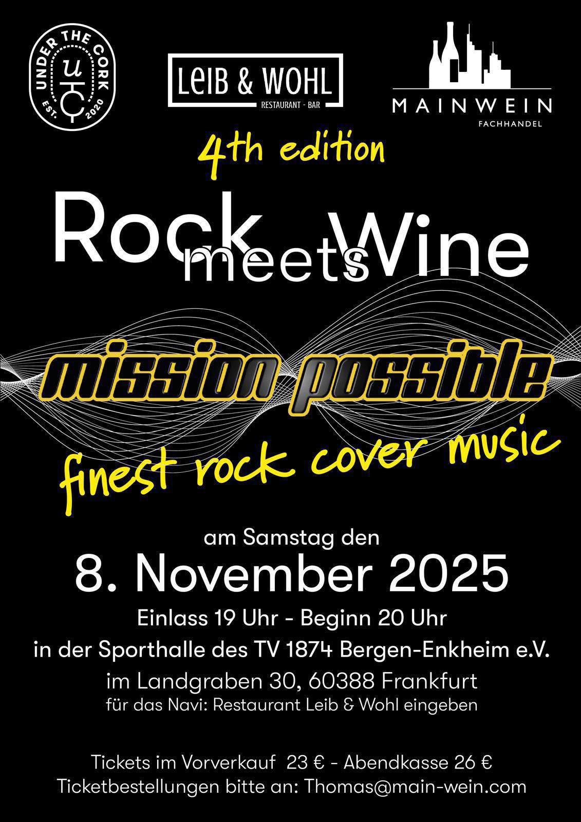 Rock meets Wine- 08. November 2025 Rock meets Wine- 08. November 2025