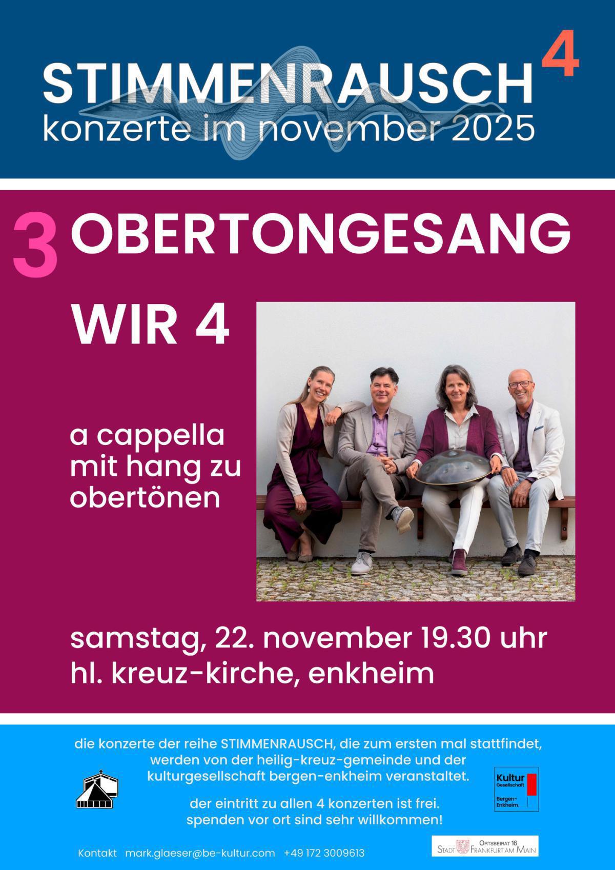 OBERTONGESANG/ Konzert 3 von 4 / STIMMENRAUSCH OBERTONGESANG/ Konzert 3 von 4 / STIMMENRAUSCH