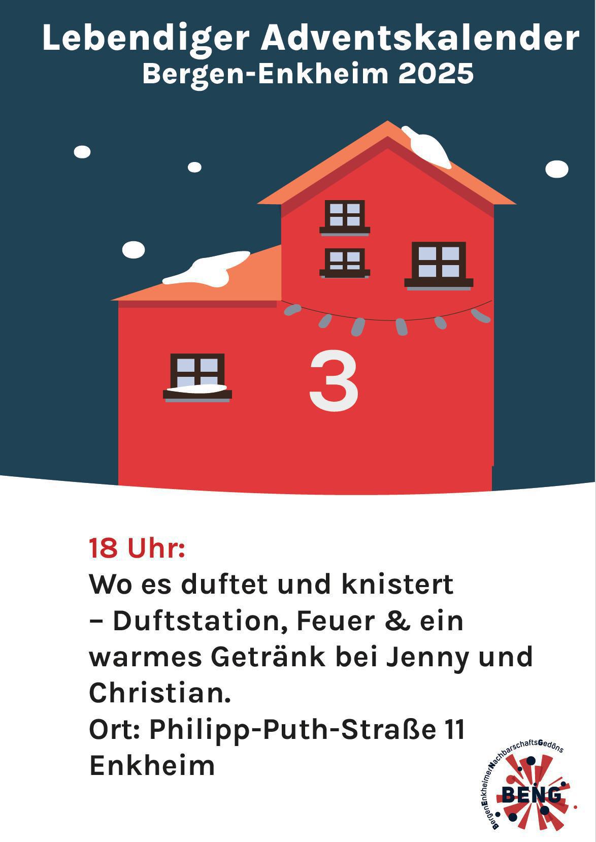 Lebendiger Adventskalender - Dufstation, Feuer & ein warmes Getränk