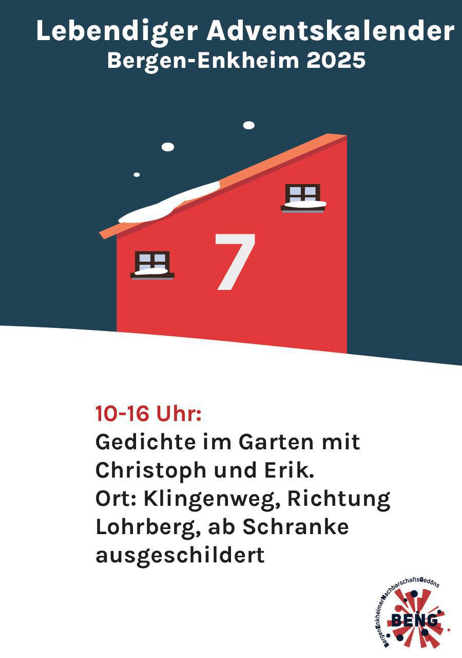Lebendiger Adventskalender - Gedichte im Garten Lebendiger Adventskalender - Gedichte im Garten