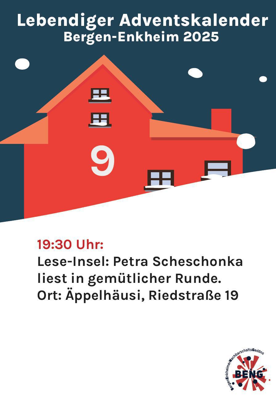 Lebendiger Adventskalender - Petra Scheschonka liest in gemütlicher Runde Lebendiger Adventskalender - Petra Scheschonka liest in gemütlicher Runde