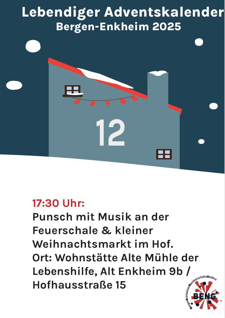 Lebendiger Adventskalender - Punsch & Musik an der Feuerschale & Weihnachtsmarkt
