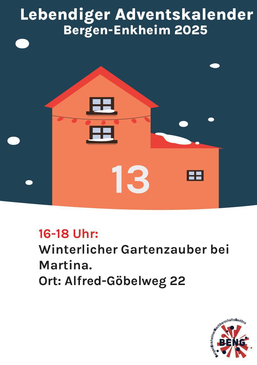 Lebendiger Adventskalender - Winterlicher Gartenzauber