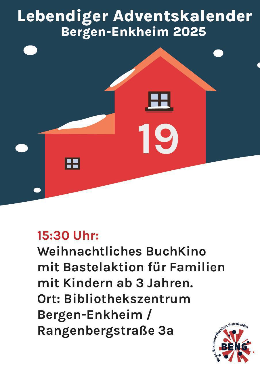 Lebendiger Adventskalender - BuchKino & Bastelaktion für Familien