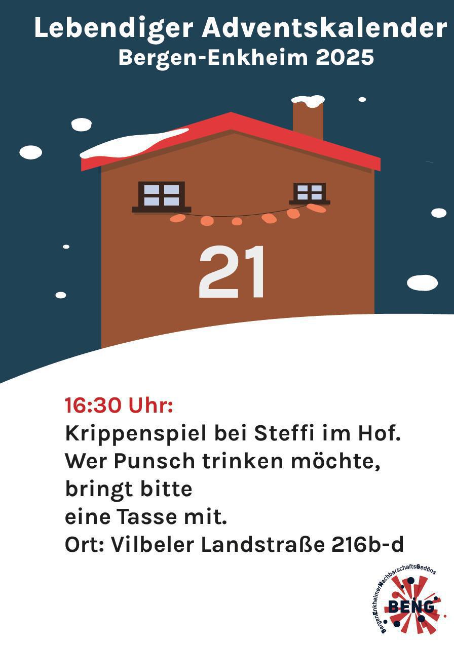 Lebendiger Adventskalender - Krippenspiel im Hof