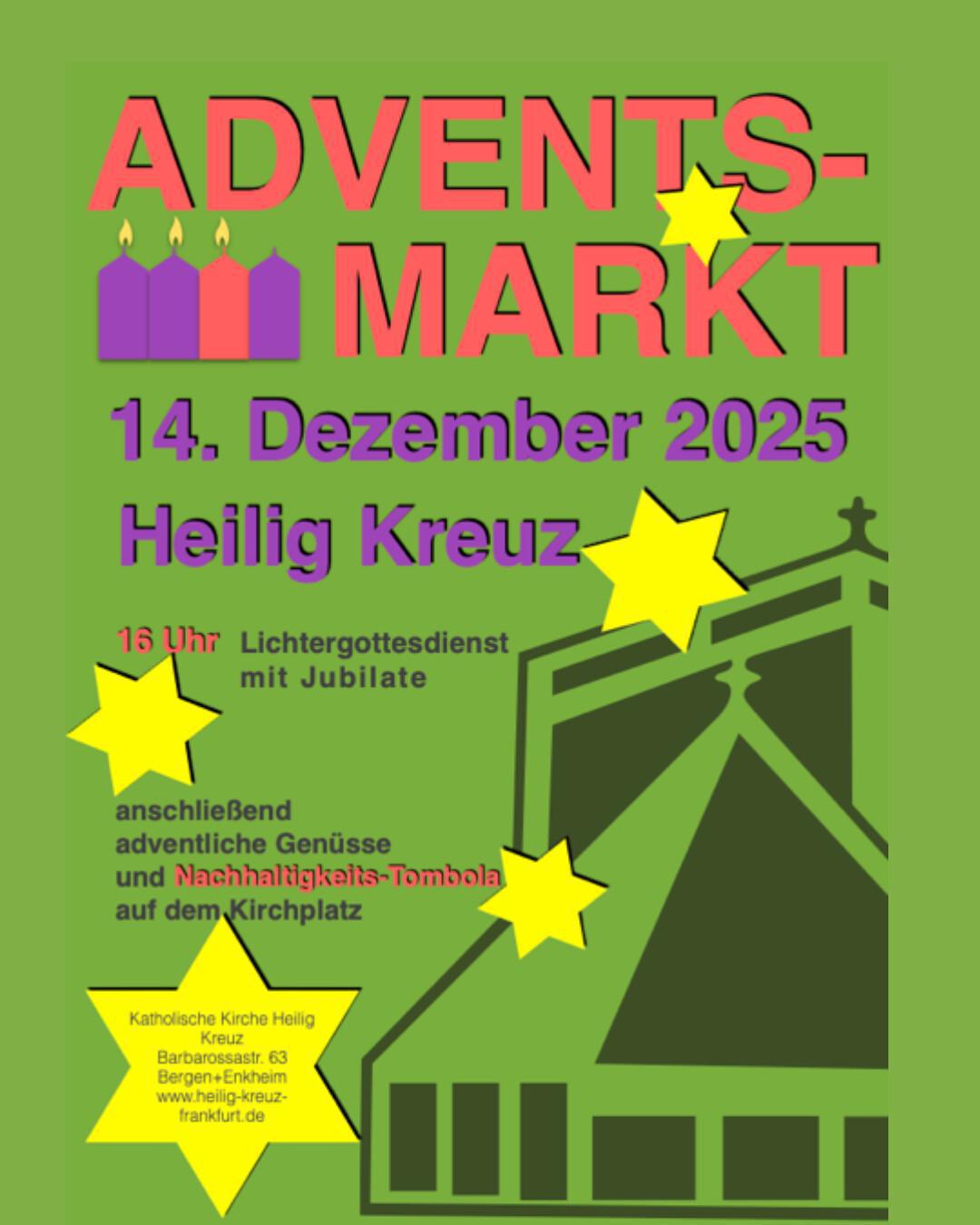 Lichtergottesdienst mit anschließendem Adventsmarkt