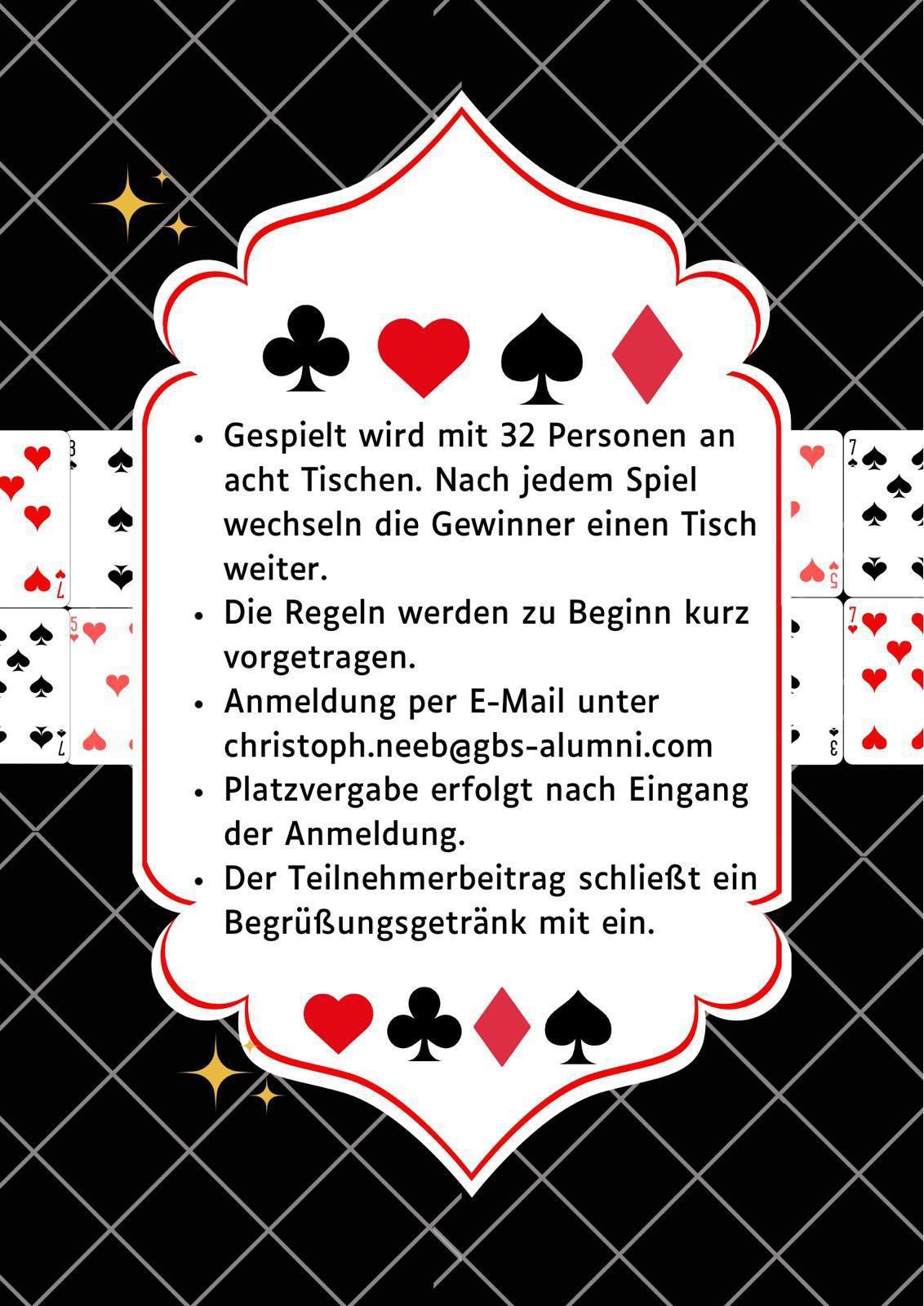 Doppelkopf Turnier im Chockolino: Jetzt anmelden! 🎉 Doppelkopf Turnier im Chockolino: Jetzt anmelden! 🎉