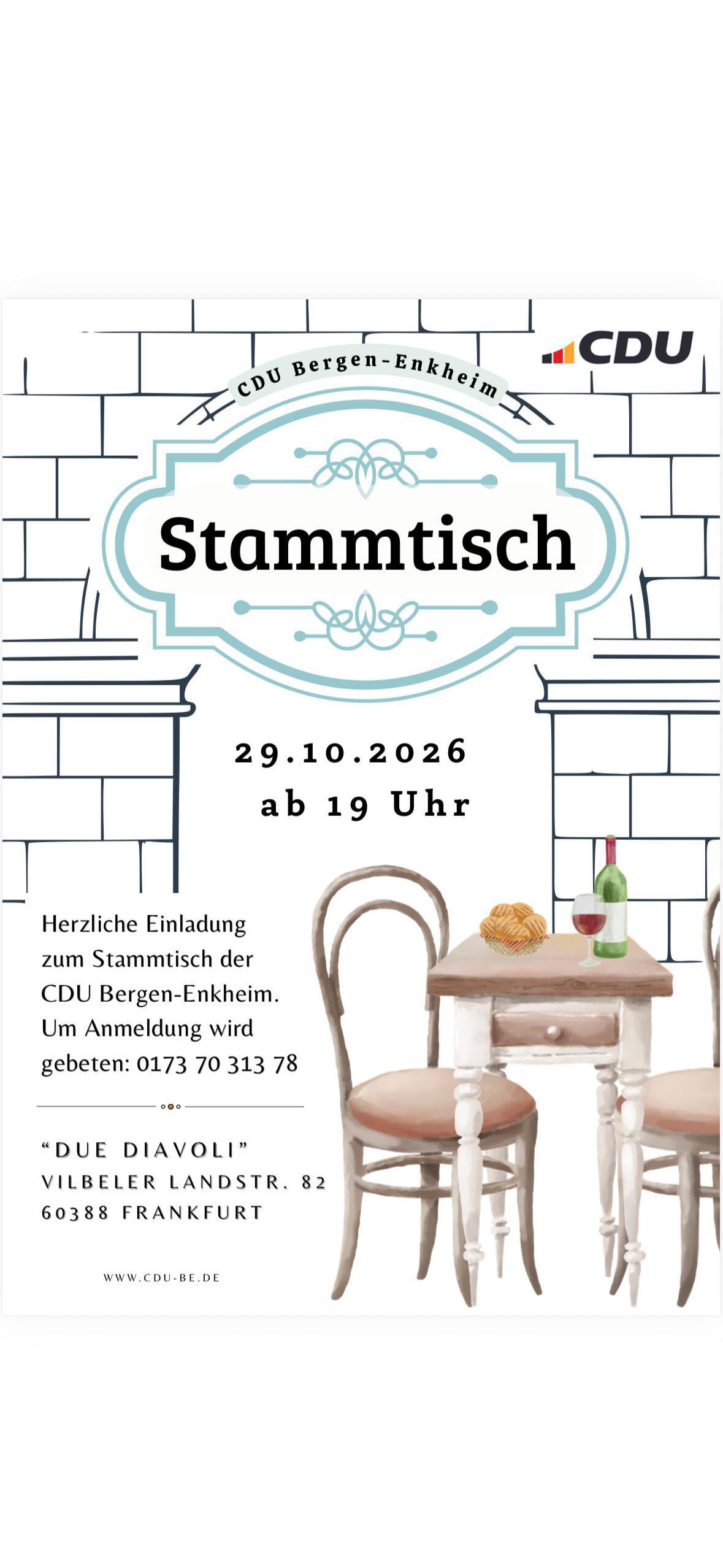 Stammtisch CDU Bergen-Enkheim