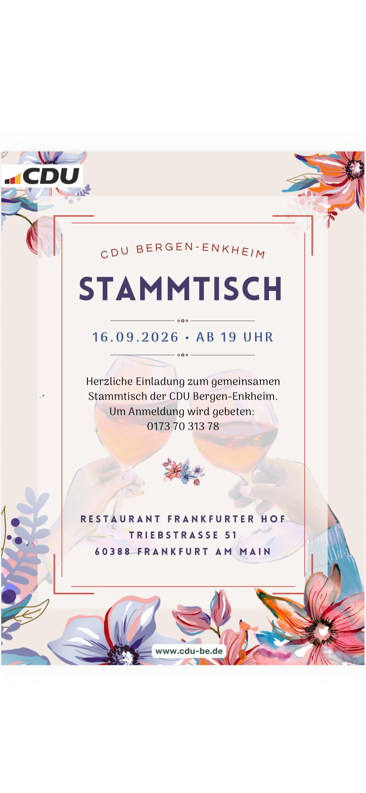 Stammtisch CDU Bergen-Enkheim
