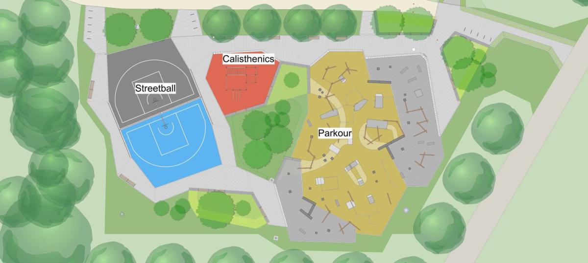 Erweiterung der Pumptrack-Anlage Erweiterung der Pumptrack-Anlage