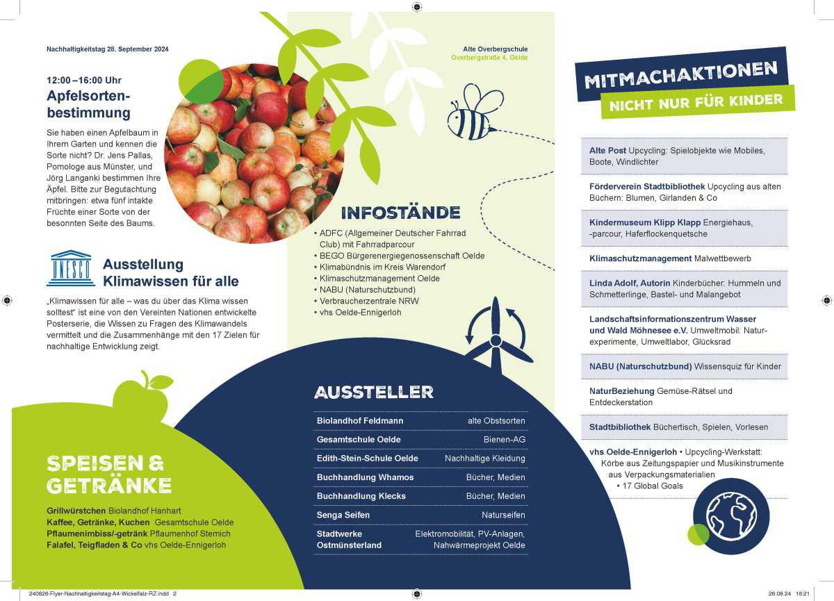 Einladung zum Nachhaltigkeitstag in Oelde