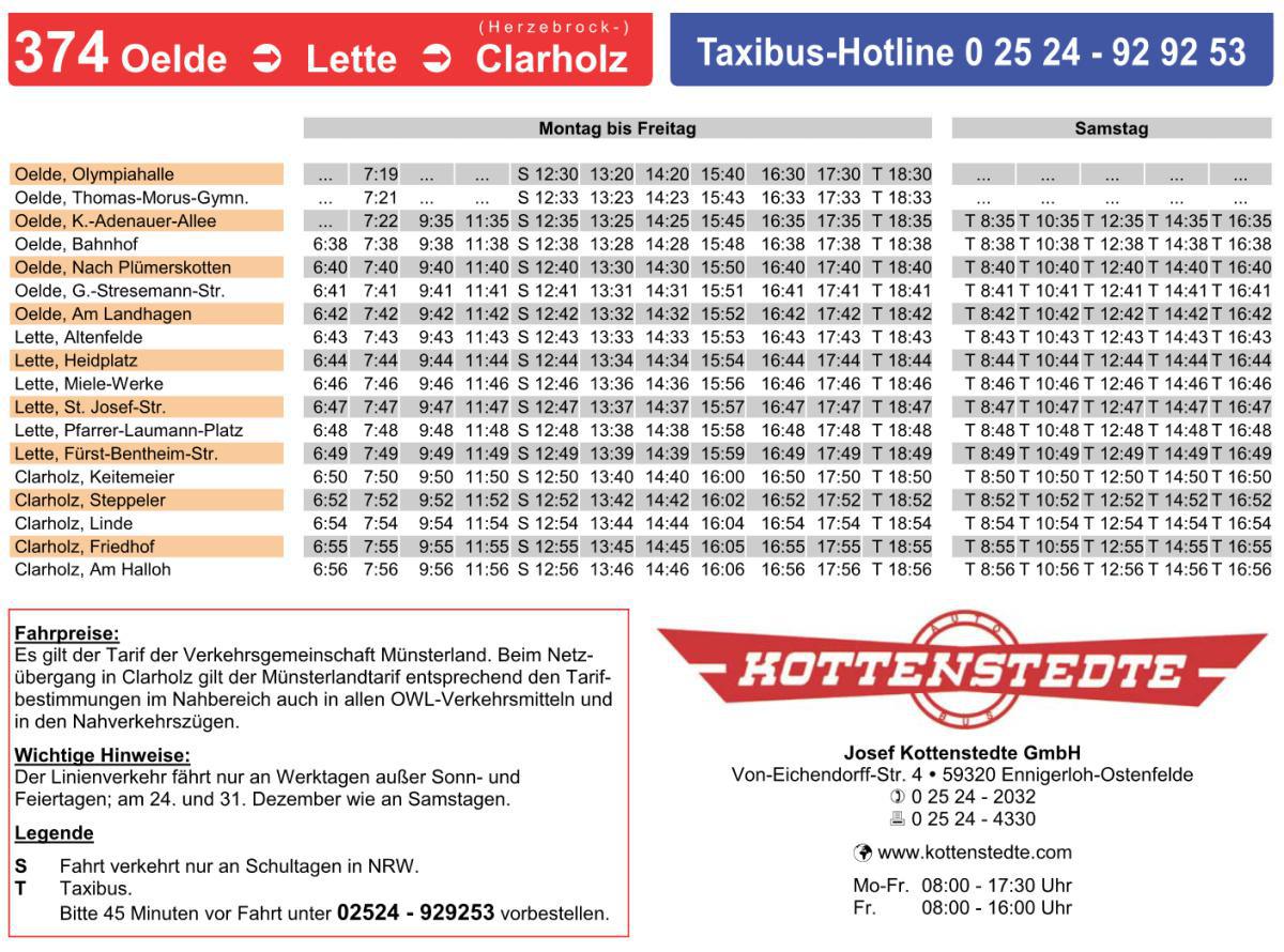 374 Clarholz - Lette - Oelde