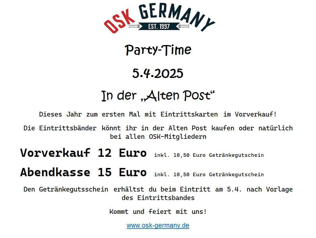 OSK Party in der Alten Post
