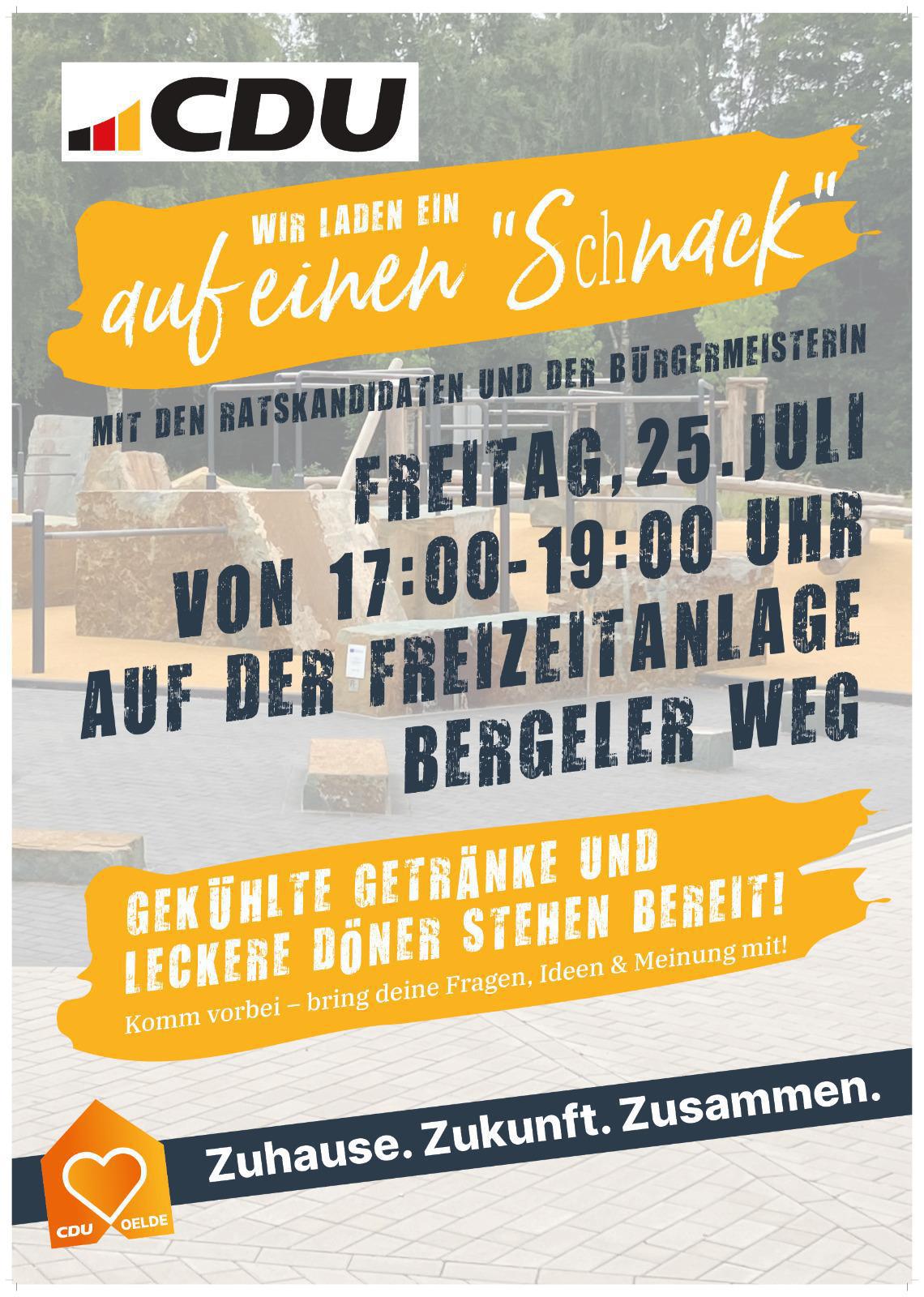 Auf einen SchNACK mit CDU-Ratskandidaten und der Bürgermeisterin