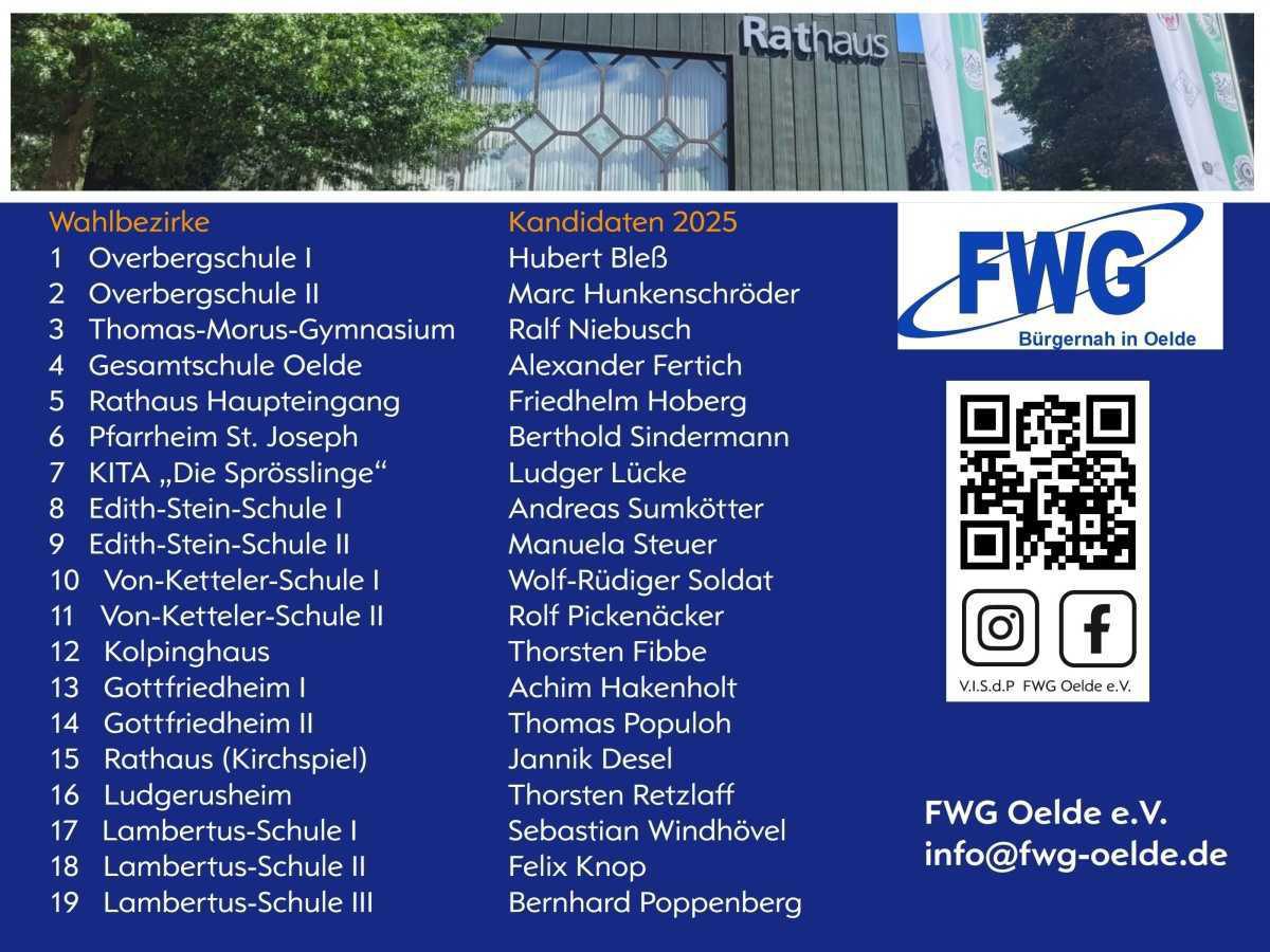 FWG- Unsere Wahlkreiskandidaten