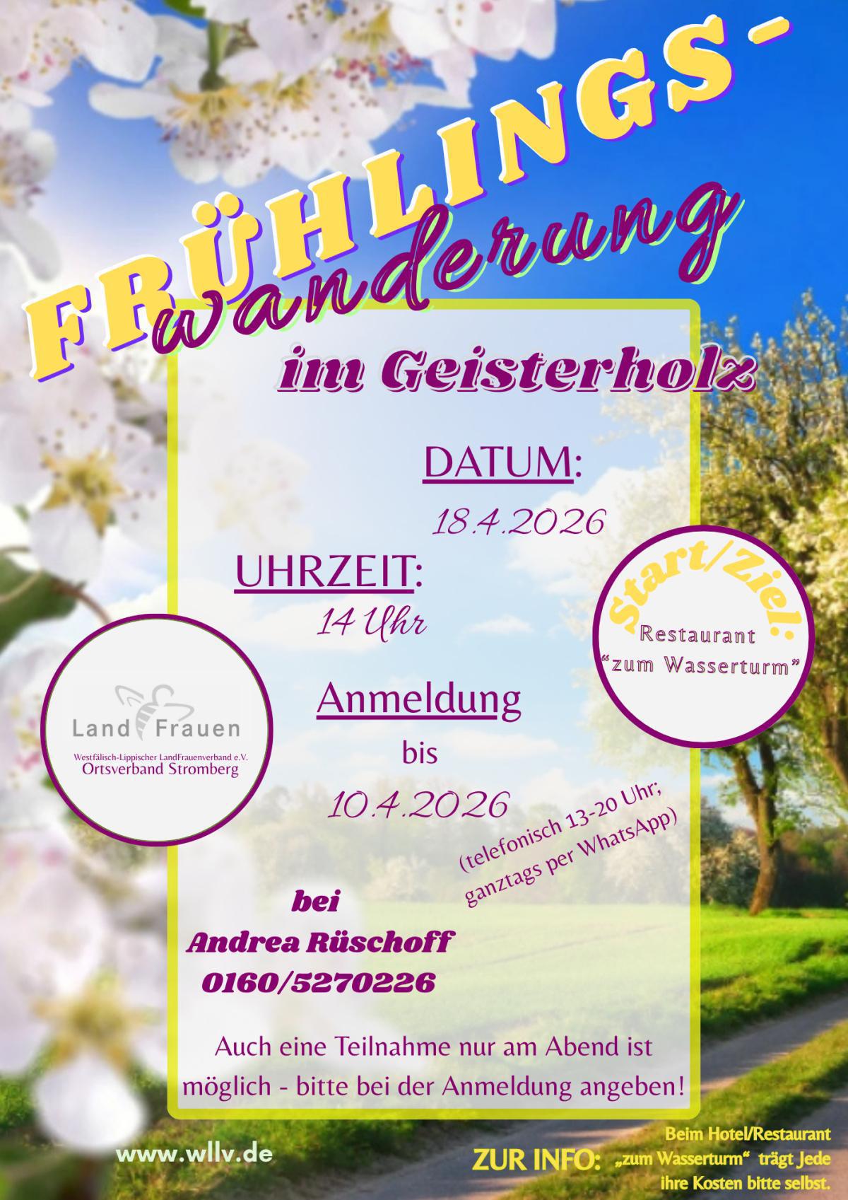 Stromberger Landfrauen - Frühlingswanderung Stromberger Landfrauen - Frühlingswanderung