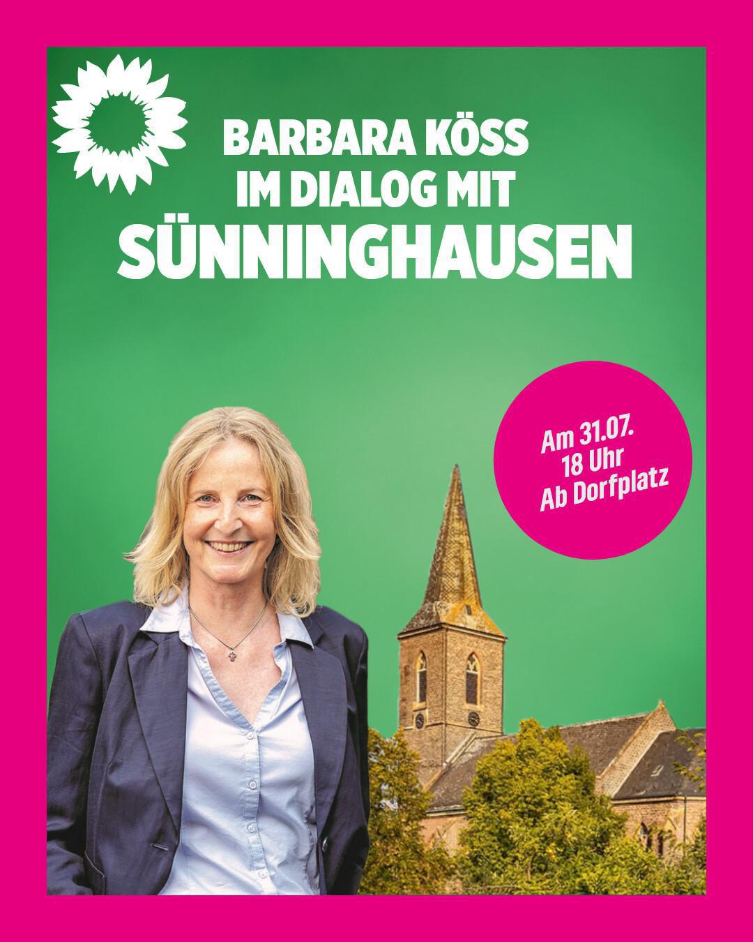 Barbara Köß im Dialog mit Sünninghausen am 31. Juli
