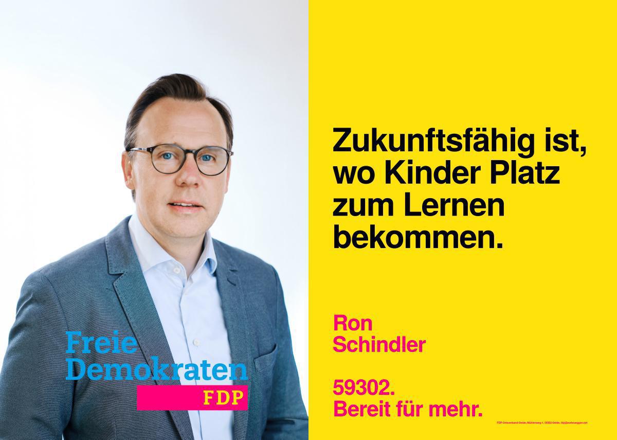 FDP Oelde - unser Kandidat für den Wahlbezirk 1: Ron Schindler